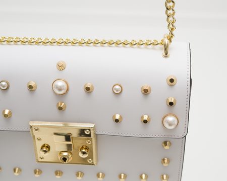 Real leather crossbody bag Glamorous by GLAM - White -