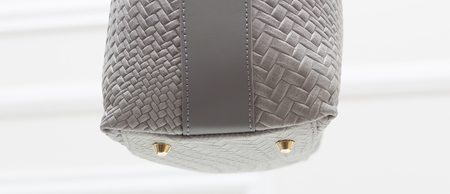 Real leather handbag Glamorous by GLAM - Grey -