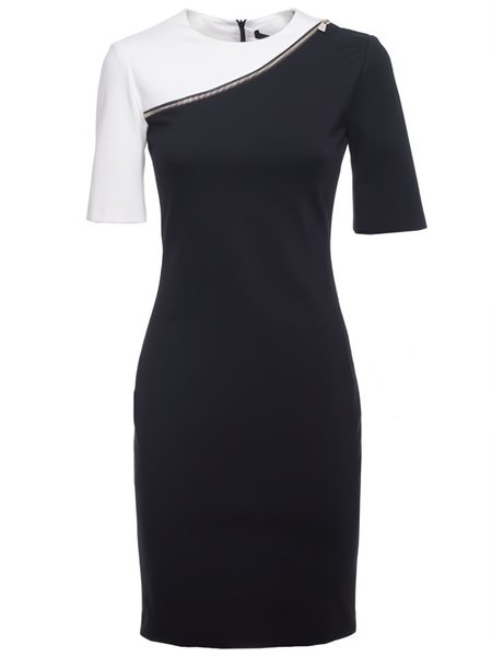 Vestido de mujer Tru Trussardi - Blanco-negro -