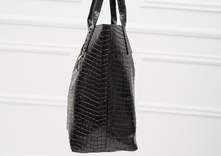 Real leather shopper bag Glamorous by GLAM - Black -