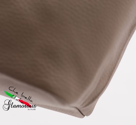 Dámská kožená kabelka se zipem - béžová -