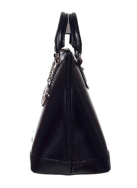GbyG kožená kabelka čierna kufríková tvar -