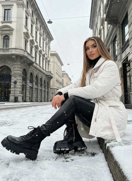 Winter jacket Due Linee - White -