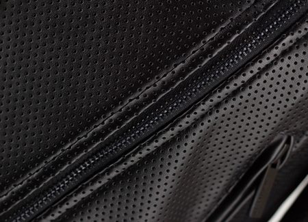 Dámská koženková bunda se zipy - černá -