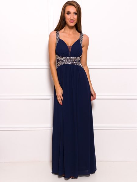 Maxi dress Due Linee - Dark blue -