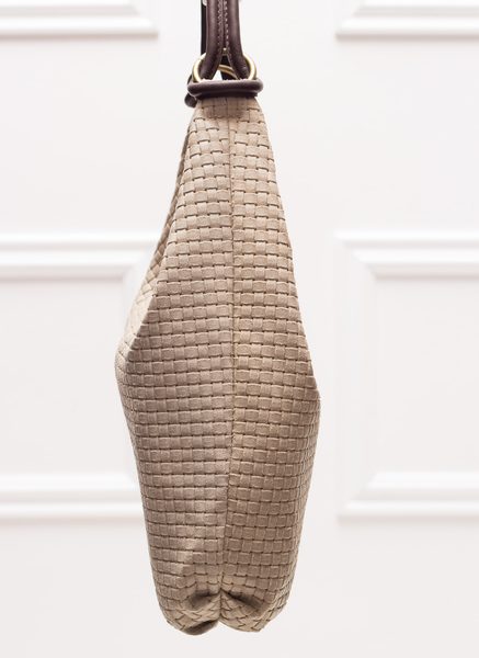 Real leather shoulder bag Glamorous by GLAM - Beige -