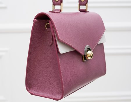 Borsa a mano da donna in pelle Glamorous by GLAM - Viola -