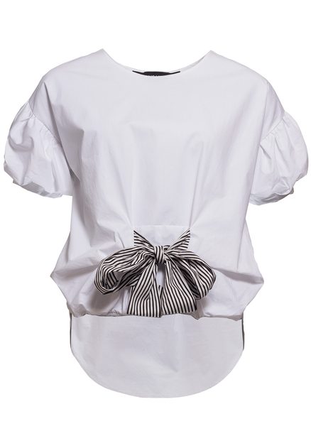 Women's top Due Linee - White -