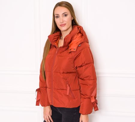 Damska kurtka zimowa Due Linee - pomarańczowy -