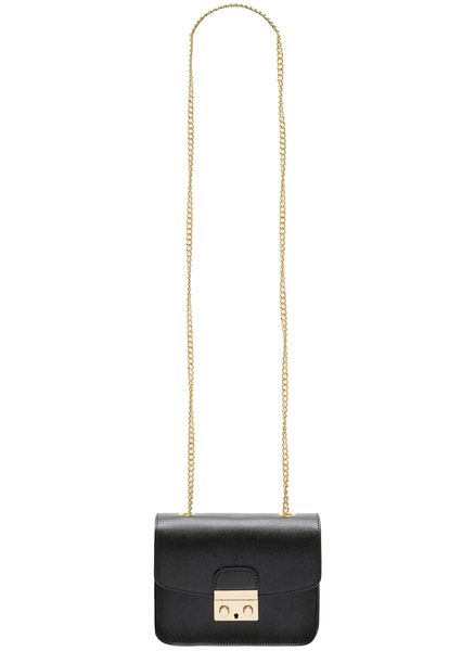 Geantă din piele crossbody pentru femei Glamorous by GLAM - Neagră -