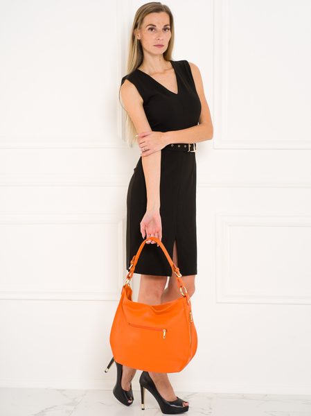 Real leather shoulder bag Glamorous by GLAM - Orange -