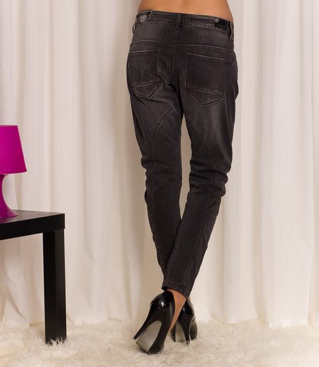 Dámské jeany s nízkým sedem - šedé -