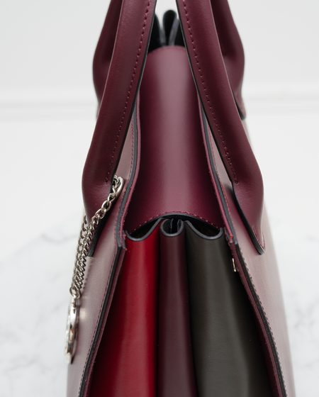 Real leather handbag Glamorous by GLAM - Wine -