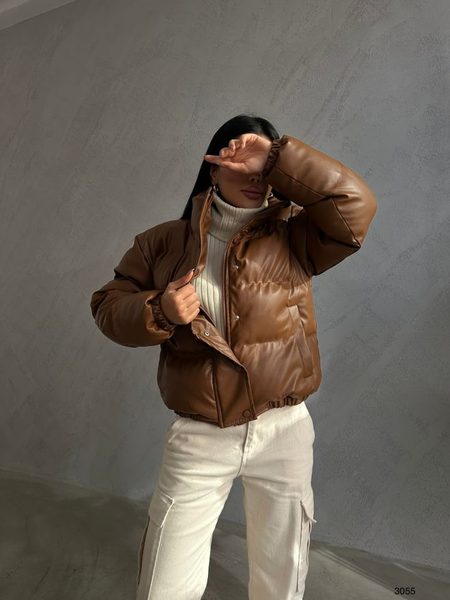 Női téli kabát Due Linee - Barna -