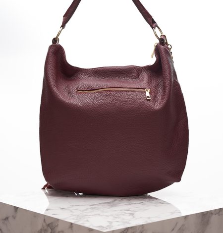 Real leather shoulder bag Glamorous by GLAM - Wine -