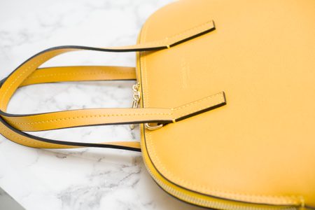 Real leather handbag Glamorous by GLAM - Yellow -