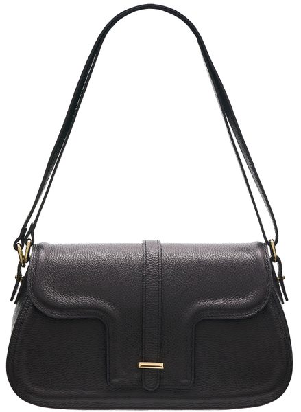 Real leather shoulder bag Glamorous by GLAM - Black -