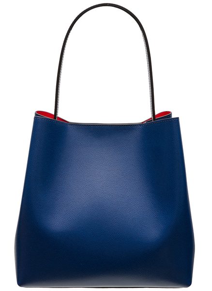 Kožená kabelka MARIA - modrá -
