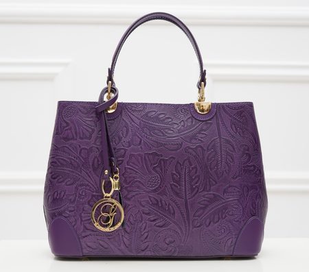 Bolso de cuero de mano para mujer Glamorous by GLAM - Violeta -