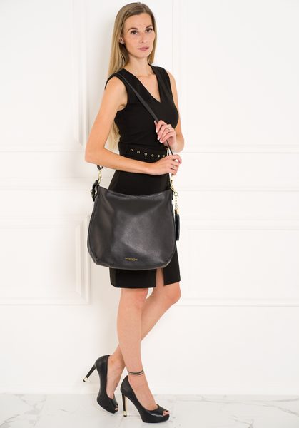 Real leather shoulder bag Glamorous by GLAM - Black -