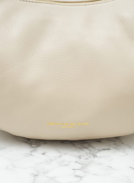 Real leather shoulder bag Glamorous by GLAM - Beige -