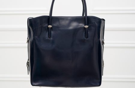 Dámská kožená kabelka do ruky PAOLA - tmavě modrá -