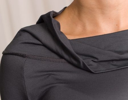 Dámská tunika se zipem na rukávu - šedá -