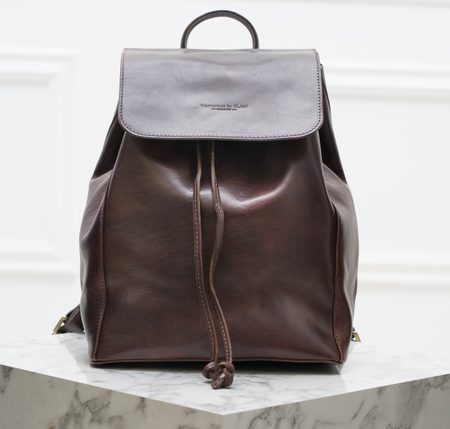 Real leather backpack Glamorous by GLAM Santa Croce - Brown -