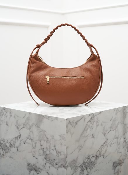 Real leather shoulder bag Glamorous by GLAM - Brown -