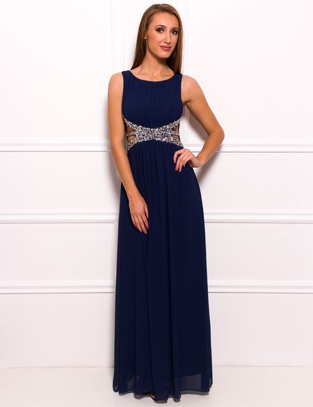 Maxi dress Due Linee - Dark blue -