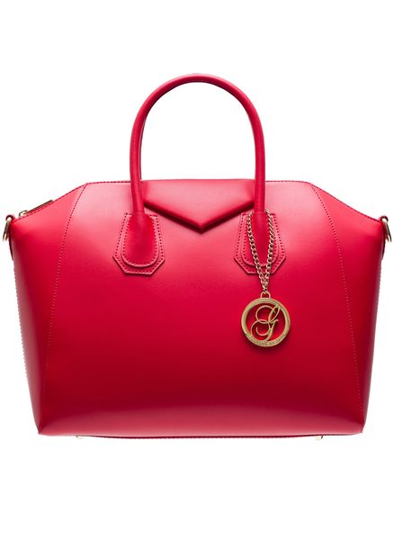 Real leather handbag Glamorous by GLAM - Red -