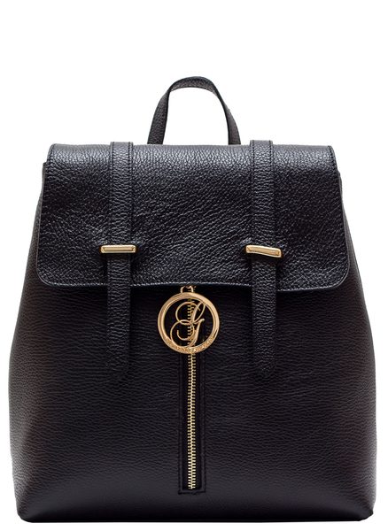 Women's real leather backpack Glamorous by GLAM - Black -