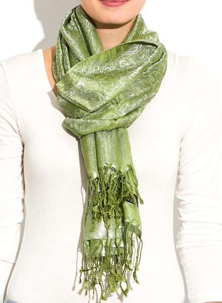 Women's scarf Due Linee - Green -