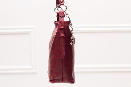 Real leather shoulder bag Glamorous by GLAM - Wine -