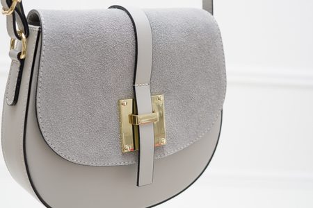 Real leather crossbody bag Glamorous by GLAM - Grey -