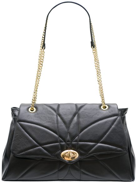 Real leather shoulder bag Glamorous by GLAM - Black -