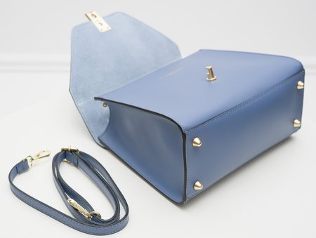 Real leather handbag Glamorous by GLAM - Blue -