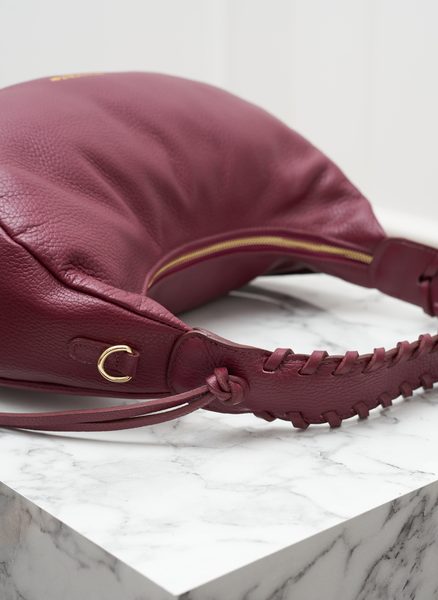 Real leather shoulder bag Glamorous by GLAM - Wine -