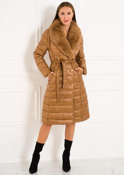 Női téli kabát Due Linee - Barna -