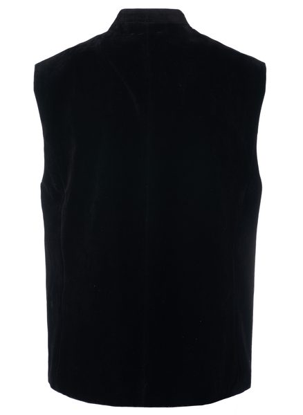 Compleu elegant flock vestă și pantaloni scurți negru -