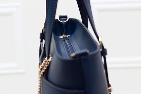 Real leather handbag Glamorous by GLAM - Dark blue -