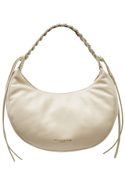 Real leather shoulder bag Glamorous by GLAM - Beige -