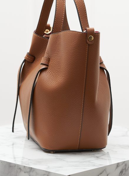 Real leather handbag Glamorous by GLAM - Brown -