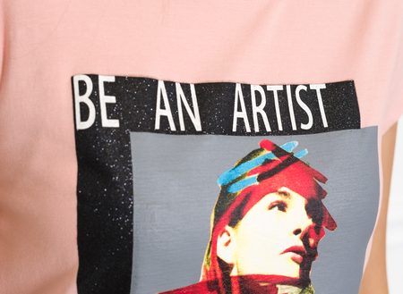 Dámské tričko Be an artist růžové -