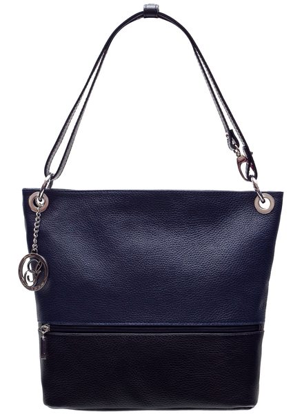 Real leather shoulder bag Glamorous by GLAM - Dark blue -