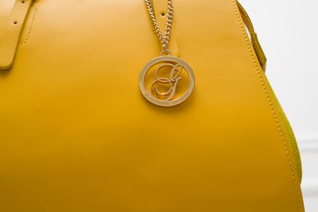 Real leather handbag Glamorous by GLAM - Yellow -