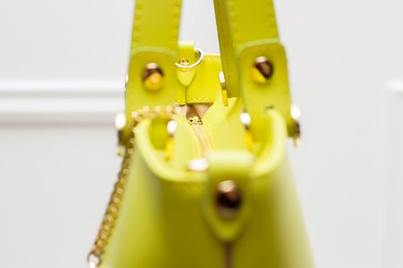 Real leather handbag Glamorous by GLAM - Yellow -