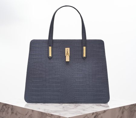 Borsa a mano da donna in pelle Glamorous by GLAM - Blu -