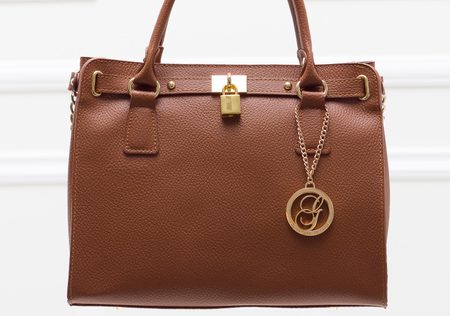 Real leather handbag Glamorous by GLAM - Brown -