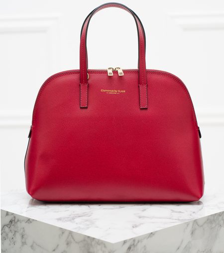 Real leather handbag Glamorous by GLAM - Red -